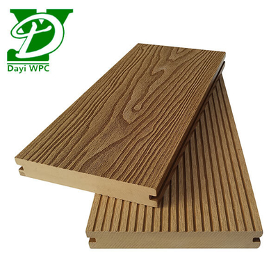 Decking composite imperméable à l'eau de 140x23 mm Decking composite en relief pour les espaces extérieurs