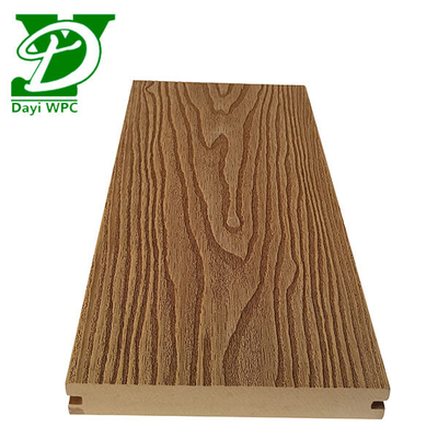 Decking composite imperméable à l'eau de 140x23 mm Decking composite en relief pour les espaces extérieurs