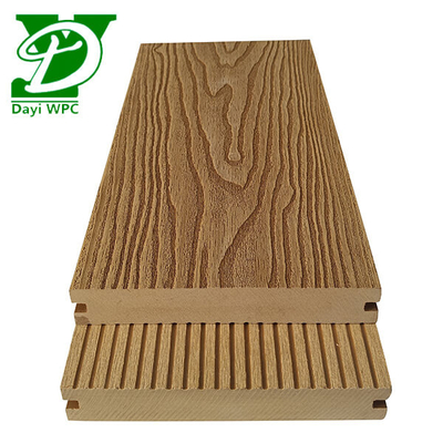 Decking composite imperméable à l'eau de 140x23 mm Decking composite en relief pour les espaces extérieurs