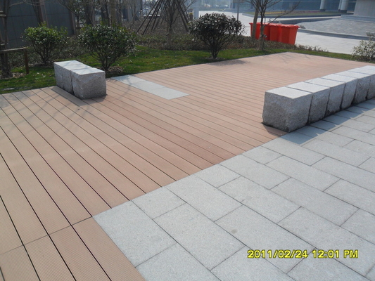 Anti-corrosion WPC Teak Deck creux et résistant à l'abrasion