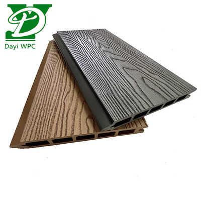 Clôture en composite bois (WPC) moderne pour jardin, aspect bois naturel
