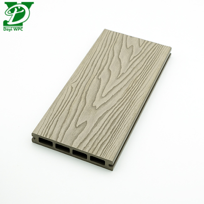 Revêtement de terrasse en composite bois-plastique (WPC) creux 3D en relief